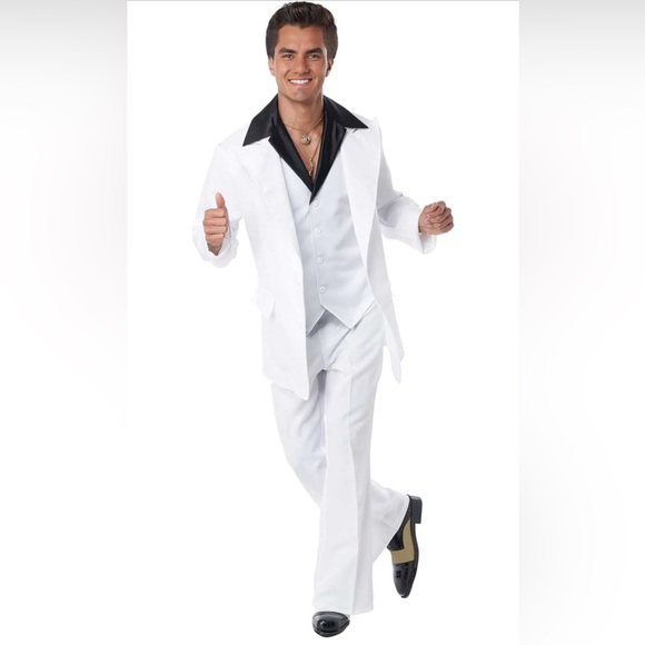 SATURDAY NIGHT FEVER COUPLE COSTUME-Both Size Medium - Picture 3 of 15